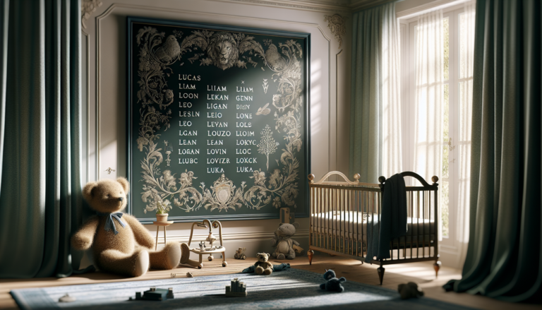 Prénoms garçons en L dans une chambre d'enfant paisible.