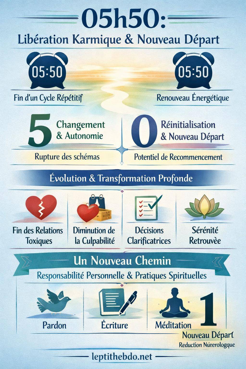 05h50 heure inversée : signification spirituelle de libération karmique ...