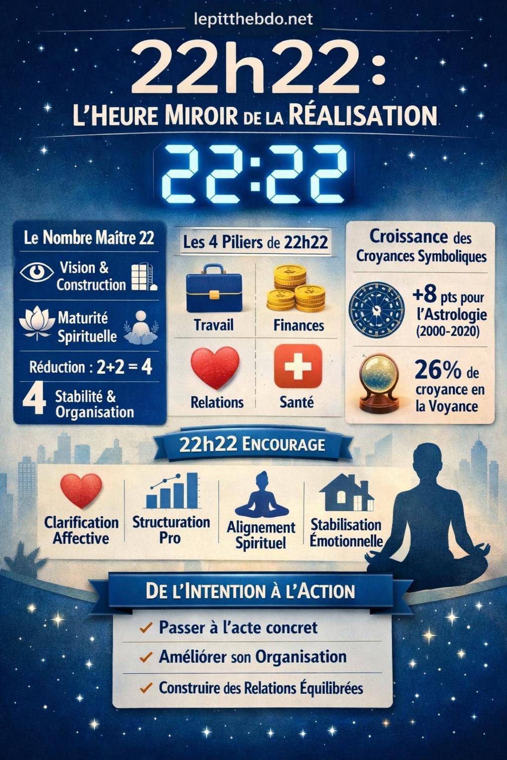 22h22 heure miroir : quel message spirituel se cache derrière ce ...